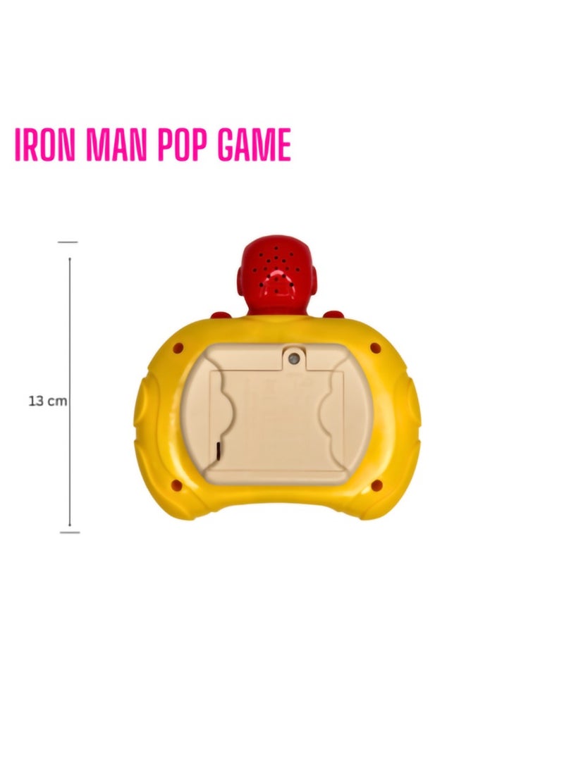 Children's Challenge Iron Man Cartoon Speed Push Game Machine Press Intelligence Decompression Toy Suitable for 6+ Year Old Children's Birthday