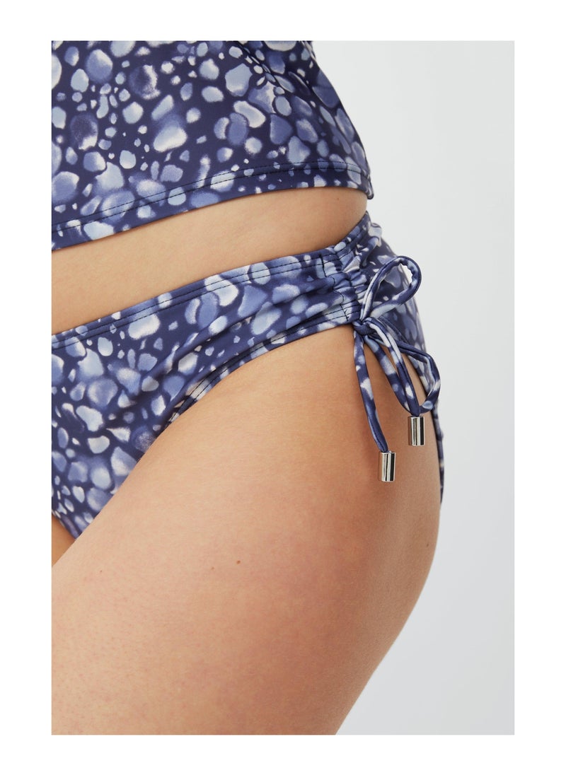 DEBENHAMS - Marble Ruched Side Bikini Pant - Image 1