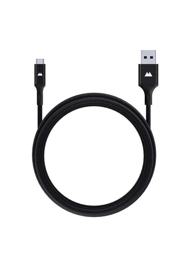 Mous USB A to USB C Charging Cable - Nylon Braiding - 1.5m - Black - Image 2
