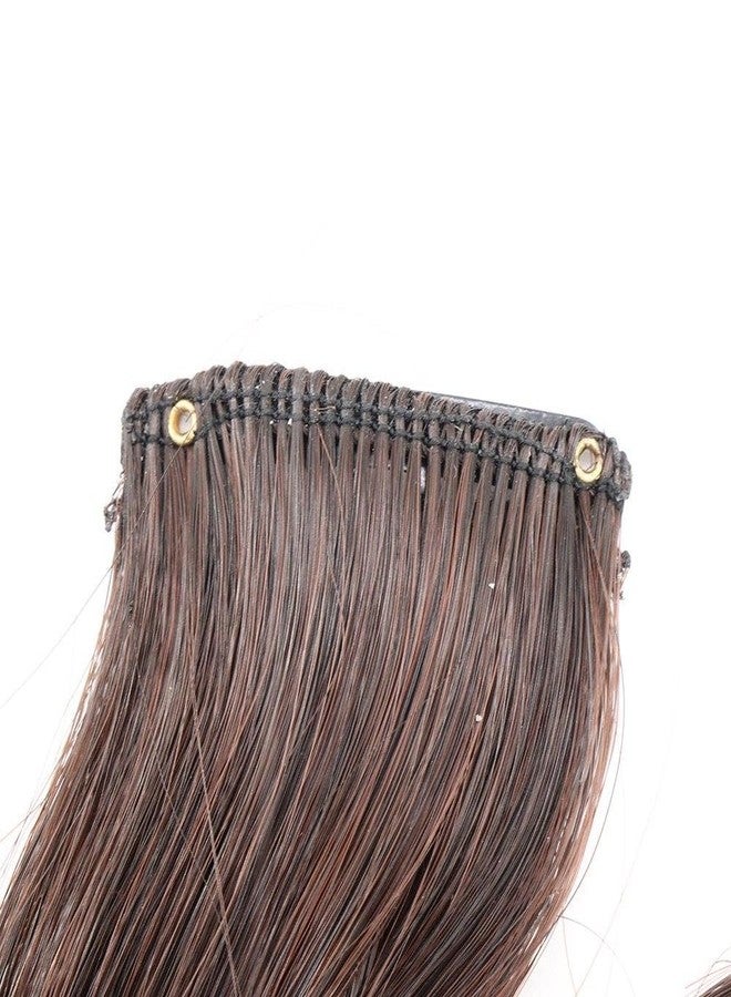 Kopida Side Air Bangs, 1 PC Clip in Hair Bangs Wave Side Bangs Hair Extensions Middle Part French Bangs Forehead Bangs Thin Sides Swept Fringe Hairpieces Long Temples 9.84in (Dark Brown) - Image 5
