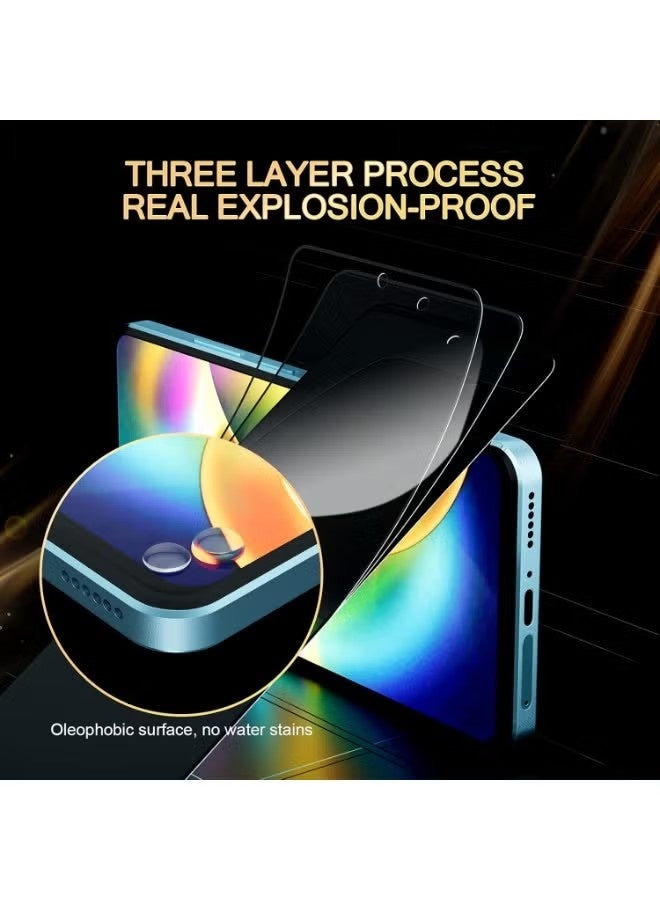 SNBFA 4-Pack Honor X9d 5G HD Full Privacy Anti-Peeping Screen Protector, Anti-Peeping Tempered Glass Screen Protector with Camera Lens Protector Compatible with Honor X9d 5G - Image 3