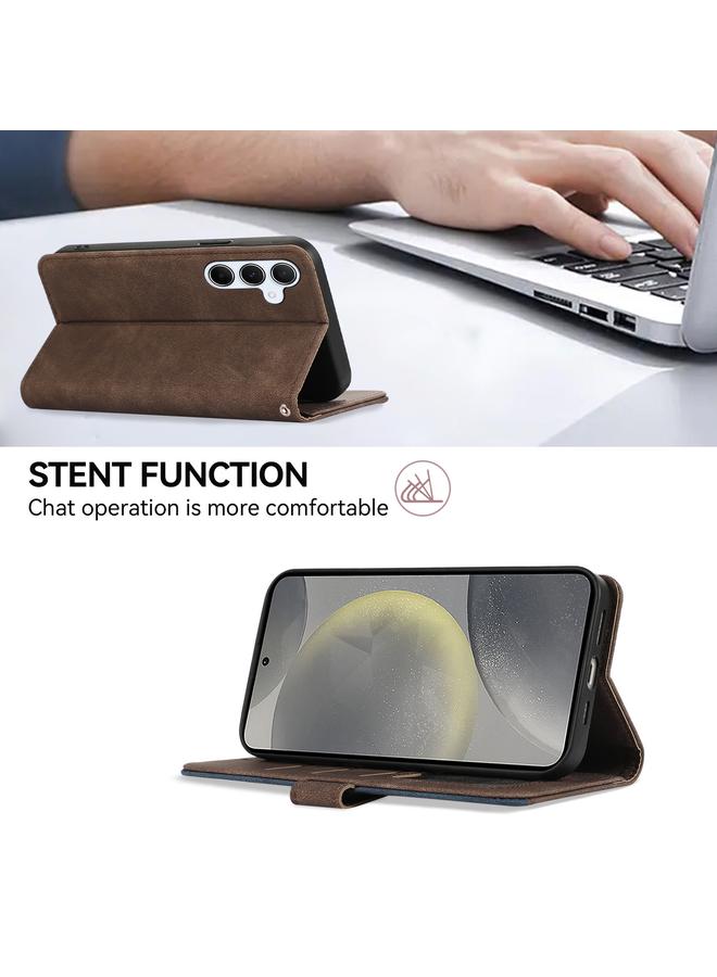 اس-توب جراب لهاتف Samsung Galaxy S24+ 5G ABEEL جراب هاتف جلدي مغناطيسي RFID ملون - Image 5