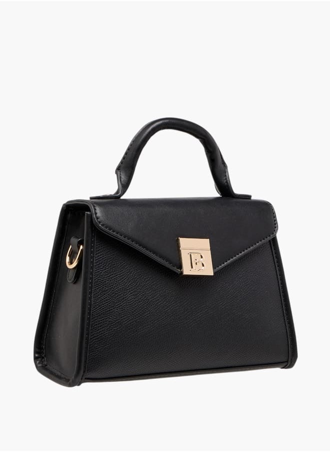 Flora Bella By Shoexpress Women Floral Bella Textured Satchel Bag with Detachable Strap and Flap Closure  - Image 2