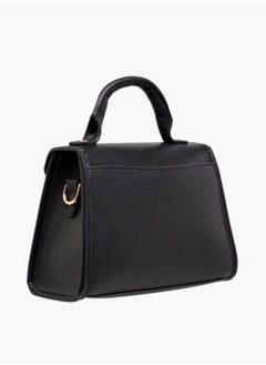 Flora Bella By Shoexpress Women Floral Bella Textured Satchel Bag with Detachable Strap and Flap Closure  - Image 3
