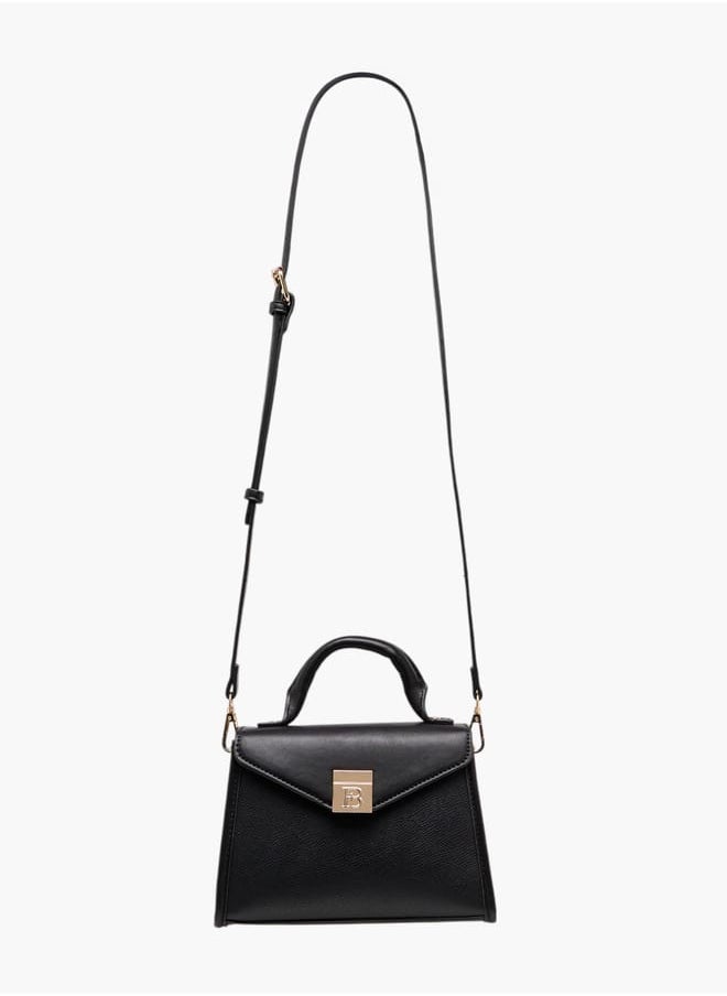 Flora Bella By Shoexpress Women Floral Bella Textured Satchel Bag with Detachable Strap and Flap Closure  - Image 1