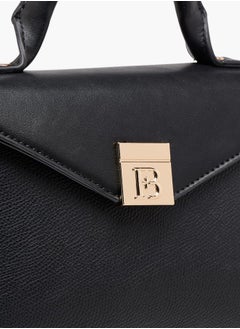 Flora Bella By Shoexpress Women Floral Bella Textured Satchel Bag with Detachable Strap and Flap Closure  - Image 4