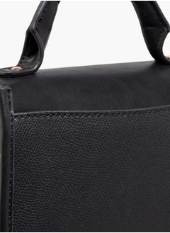Flora Bella By Shoexpress Women Floral Bella Textured Satchel Bag with Detachable Strap and Flap Closure  - Image 5