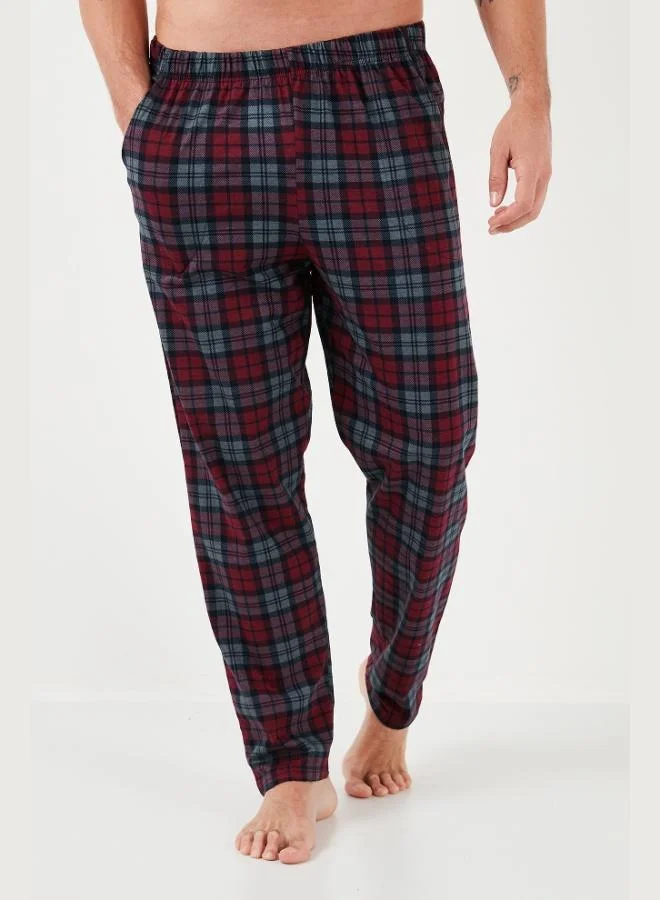 Buratti Buratti Plaid Cotton Elastic Waist Regular Fit Short Sleeve Pajama Set Men's PAJAMAS SET 6572004