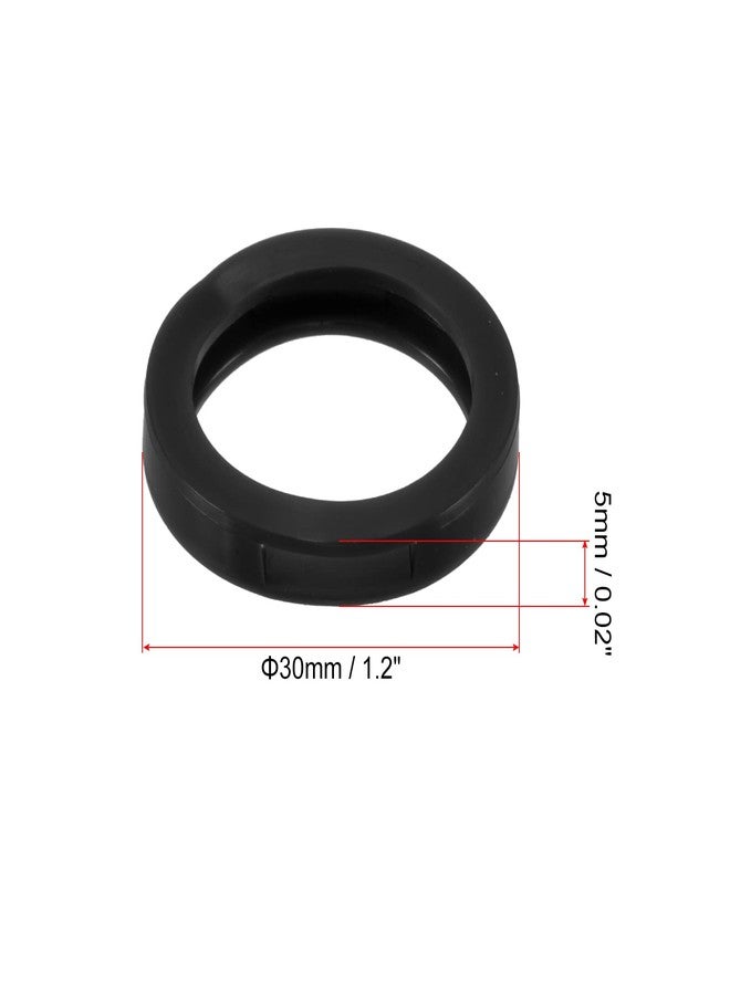 PATIKIL Key Caps Covers Rings, 15 Pack 1.2" Keys Identifiers Covers Coding Tags Marker Round Silicone Sleeve for Office House Apartment, Black - Image 2