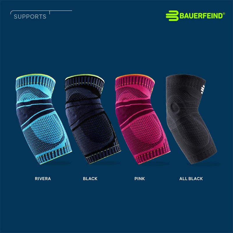 باورفيند Bauerfeind Sports Elbow Support - Breatable Compression Combow Brace - منصات محددة لحماية الكوع الداخلي والخارجي ضد ضغط المفاصل ؛ نسيج قابل للغسل ودائم (متوسط وردي) - Image 3