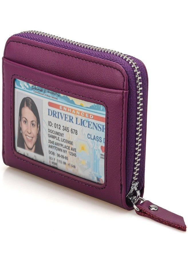 KM Legend محفظة KM Legend من الجلد الطبيعي للنساء، حامل بطاقات ائتمان رفيع بتقنية حجب RFID، محفظة صغيرة الحجم للنساء مع جيب للعملات المعدنية - Image 1