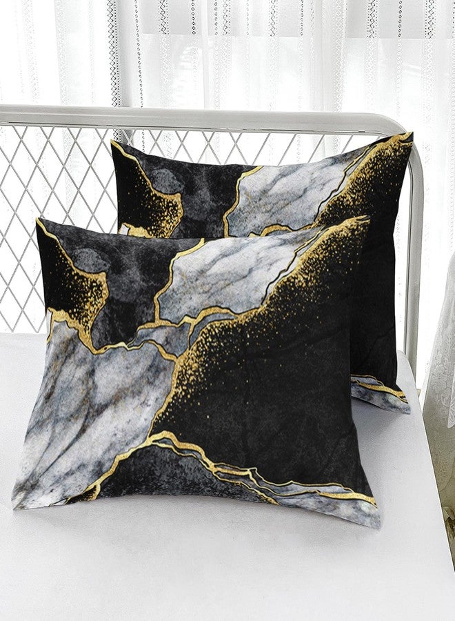 Nttopship Marble Comforter Set Queen Size Black Gold Gray Marble Bedding Set Soft Microfiber Minimalist wind Marble Comforter Sets 3 Pieces with 2 Pillowcases - Image 4