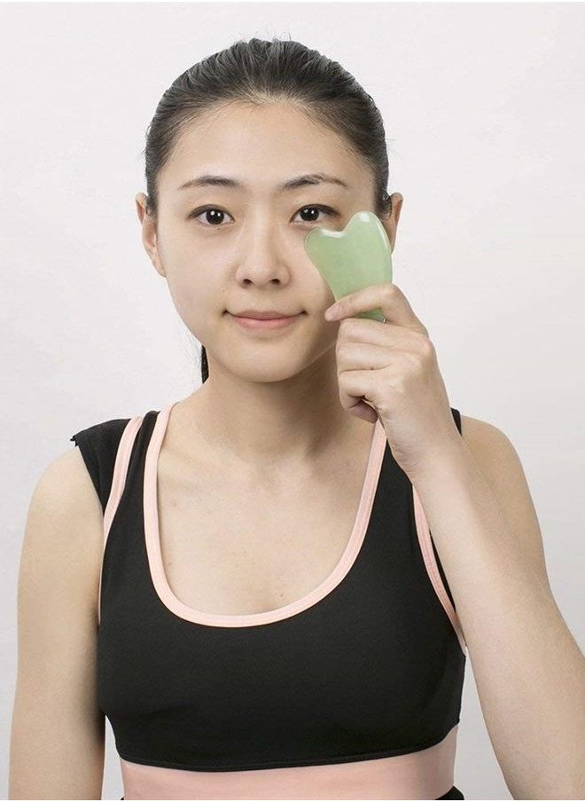 ONWON - Aventurine Gua Sha Scraping Massage Board Tool Natural Jade Stone Guasha Board for Face Body Skin Caring Spa Therapy Trigger Point Treatment Soft Tissue Mobilization Tool - Image 1