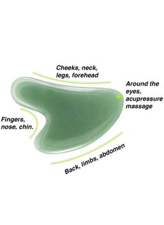 ONWON Aventurine Gua Sha Scraping Massage Board Tool Natural Jade Stone Guasha Board for Face Body Skin Caring Spa Therapy Trigger Point Treatment Soft Tissue Mobilization Tool  - Image 4