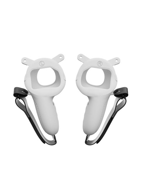 Applicable To Oculus/Meta Quest 3 Handle Silicone Protective Cover Without Blocking Signal Vr Game Accessories-Product Color:White