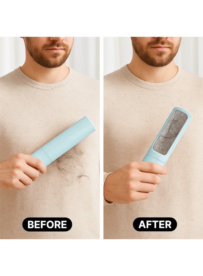 وايلدكايند فرشاة مزيل شعر الحيوانات الأليفة القابلة لإعادة الاستخدام - رولر منظف لينت للكلاب والقطط للأريكة السجاد الفراش الملابس - أداة محمولة صديقة للبيئة – ازرق - Image 5