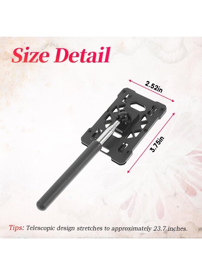Meetion Telescopic Rod Card Holder Reacher,Parking Toll Swiping Rod Telescopic Rod Card Holder,Car Parking Contactless Payment Rod Vehicle Parking Toll Swiping Stick - Image 2