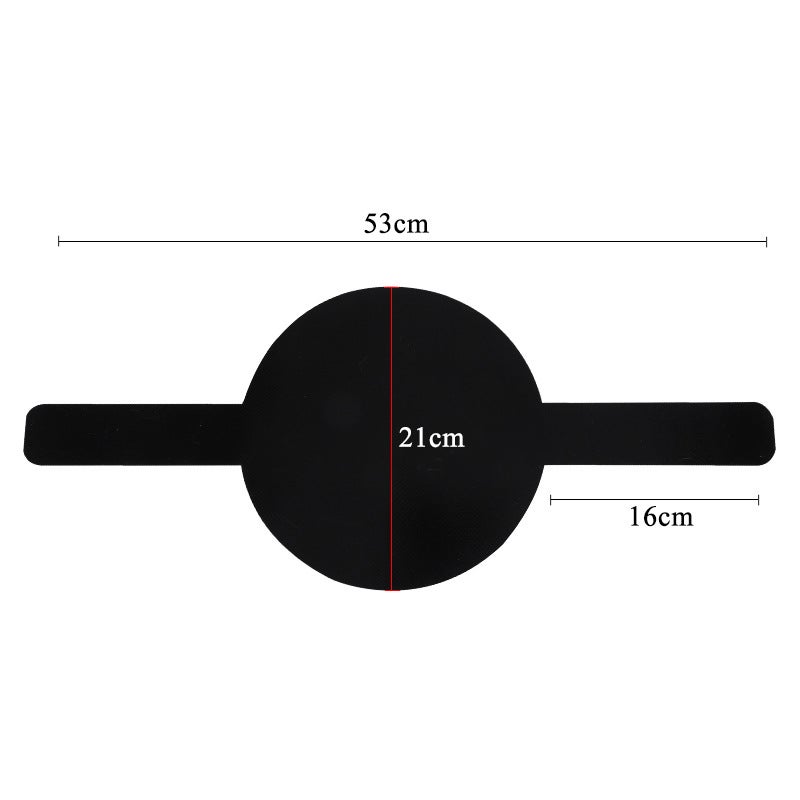Long handle non-stick Dutch pot mat black oil-proof easy to clean silicone baking mat baking temperature Dutch pot mat(Coffee bottom with black edge) - Image 5