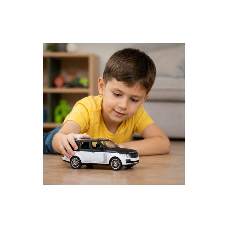 Range Rover Die-Cast Toy Car for Kids, Black and White SUV Model Vehicle - Image 3
