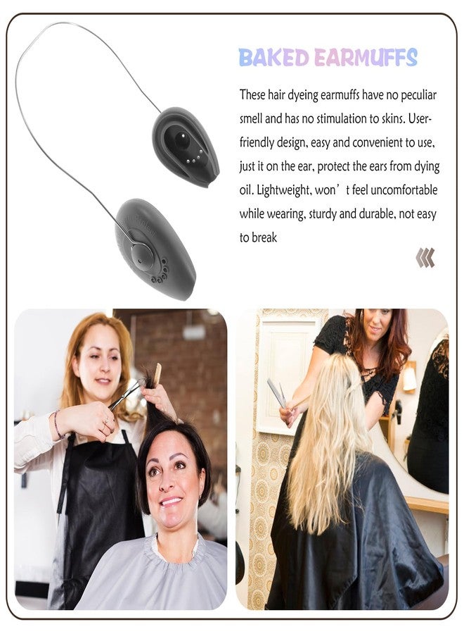 Lurrose Ear Protectors Hanging Baked Oil Earmuffs Bathing Shower Ear Hair Colouring Earmuff Hairdressing Ear Cap Professional Hair Dye Hair Dyeing Accessories Major Set - Image 4