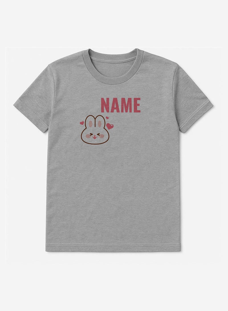 لوحة تيشيرت قطن قابل للتخصيص باسمك مع تصميم قطة وقلوب - Image 5