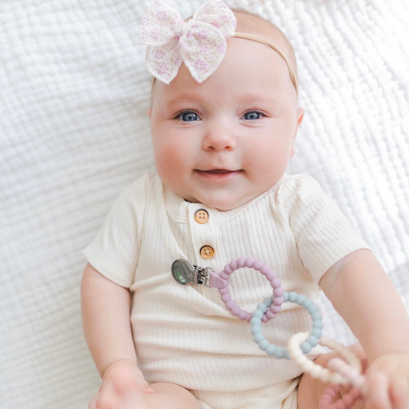 Ryan & Rose Cutie Clinks Attachable Teether Chew Toy for Babies (Blossom) - Image 5