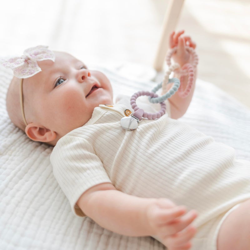 Ryan & Rose Cutie Clinks Attachable Teether Chew Toy for Babies (Blossom) - Image 4