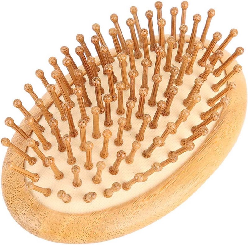 Hair Brush No Handle Wooden Massage Comb Mini Detangling Hairbrush Scalp Care Styling Comb Bristle Detangling Hairbrush for WomenHair comb