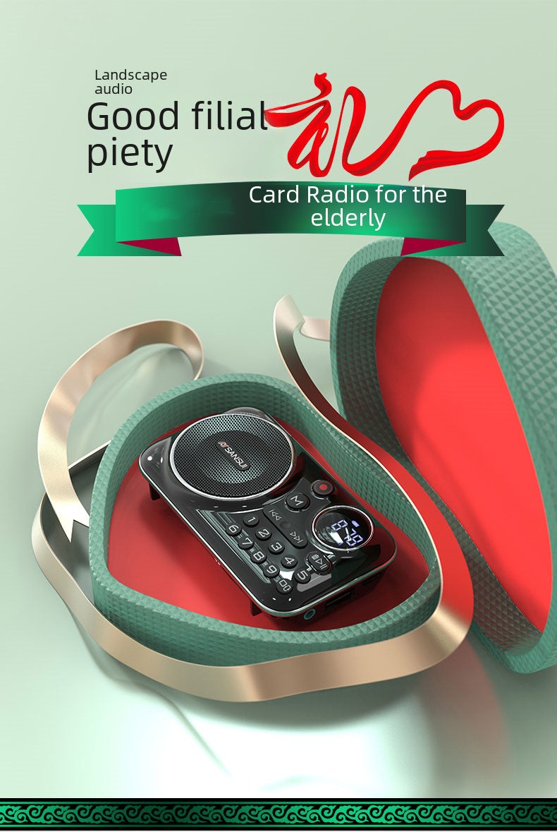 Shanshui F21 Bluetooth Card U Disk Radio For The Elderly Portable Music Player Walkman Speaker Ring - Image 4