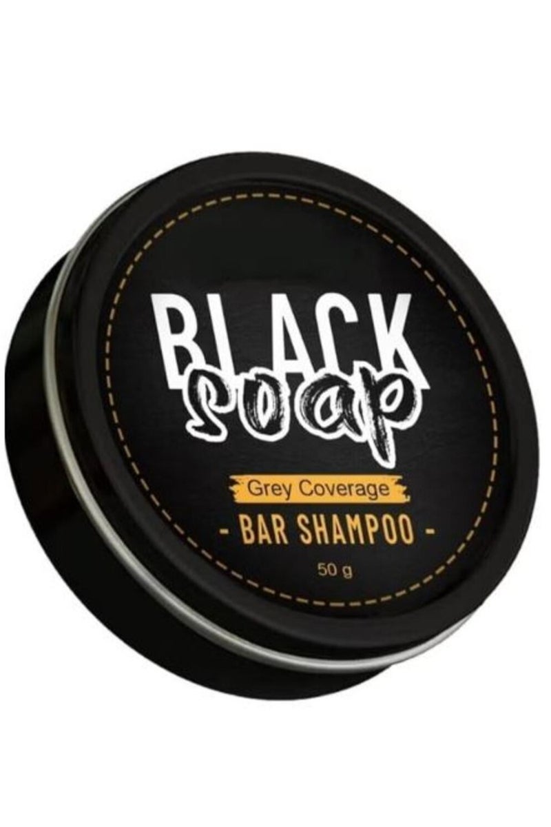 بلاك سوب شامبو تغطية الشعر الرمادي، شامبو صديق للبيئة لإخفاء الشعر الرمادي بشكل طبيعي، لتغذية الشعر واستعادته 50 جرام - Image 2