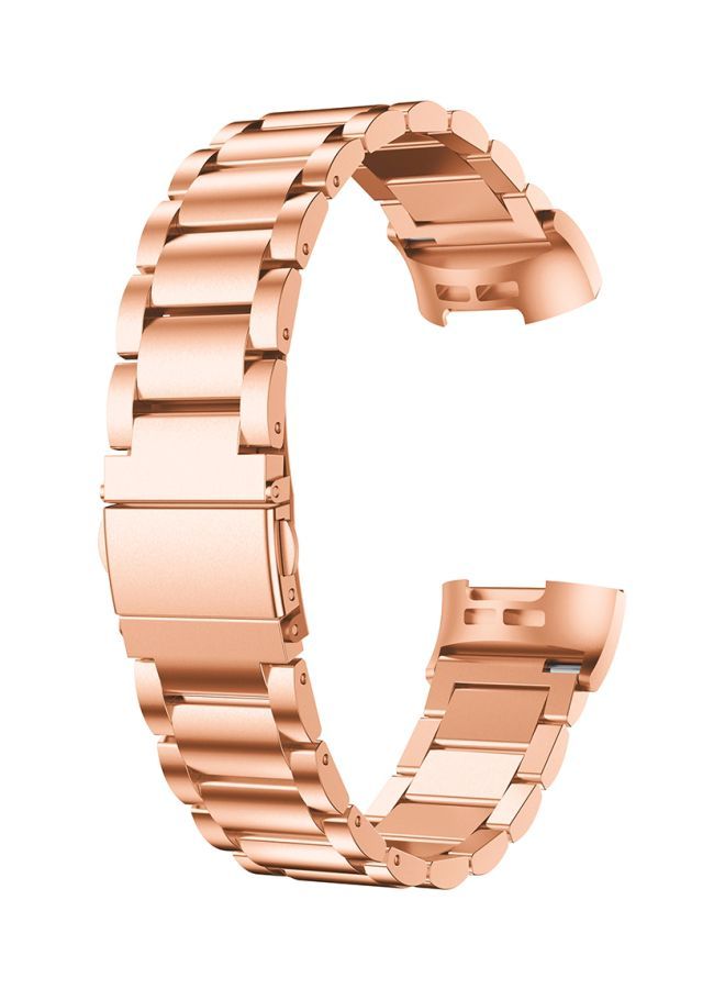 NIBEMINENT Replacement Strap For Fitbit Charge 3 Rose Gold  - Image 1
