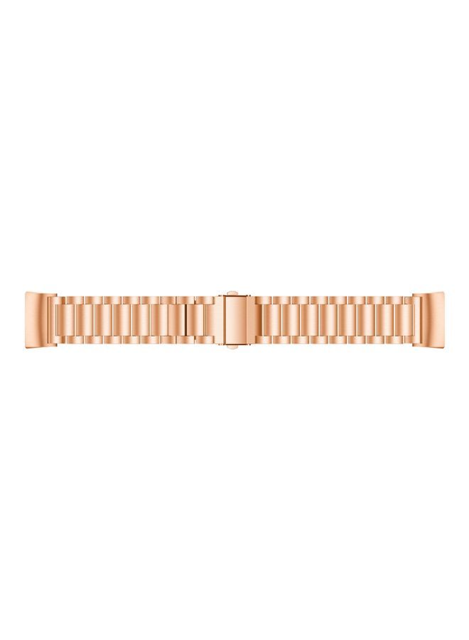 NIBEMINENT Replacement Strap For Fitbit Charge 3 Rose Gold  - Image 3