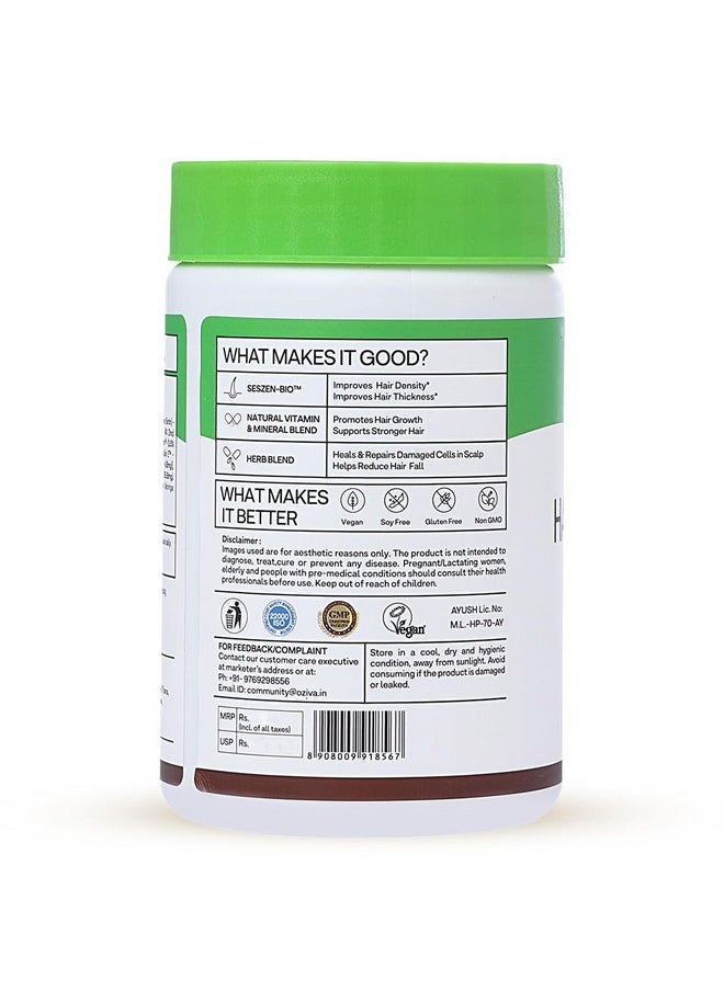 OZiva OZiva Hair Vitamin Capsules for Hair Growth & Hair Fall Control, 60 Cap and OZiva+ Advanced Hair Growth Serum with 3% Redensyl & 1% Lindera Root Extract | Balances Scalp Microbiome 30ml  - Image 4