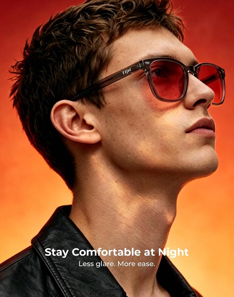 TIJN Global sizing options Blue Light Blocking Glasses for Women Men Premuim Frame Square Nerd Eyeglasses Anti Blue Ray Computer Screen Glasses All-round well-engineered practical build - Image 2