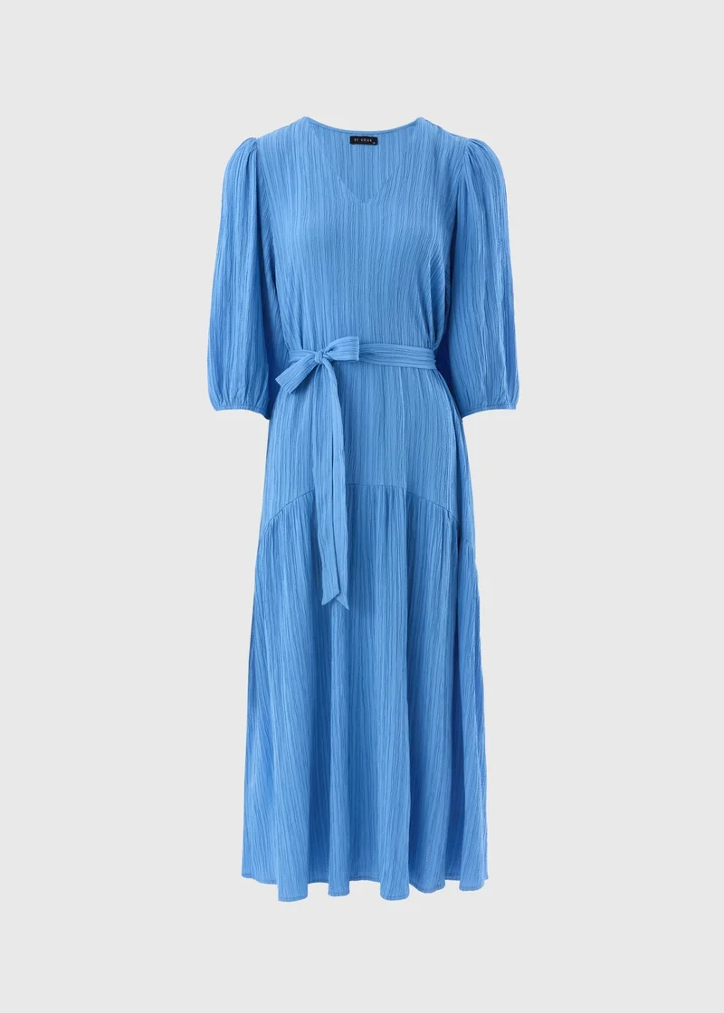 Matalan Blue Textured Midaxi Dress