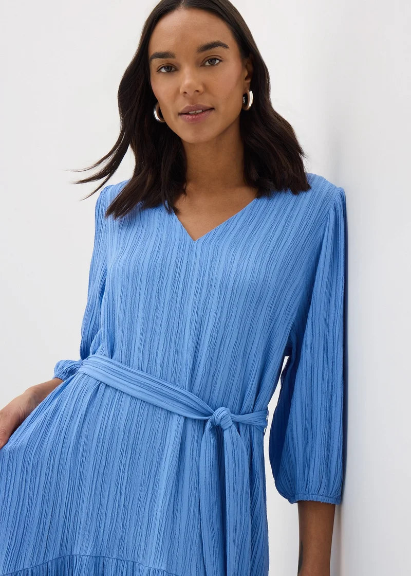 Matalan Blue Textured Midaxi Dress