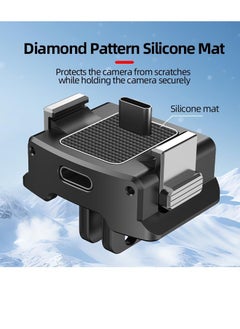 Excefore Charging Adapter Base for DJI Osmo Pocket 3, Type-C Charging Port, with 1/4 Threaded Hole and Gopro Connector, Attaches to Tripod Selfie Stick (1/4 Screw+GO/PRO Adapter)  - Image 2