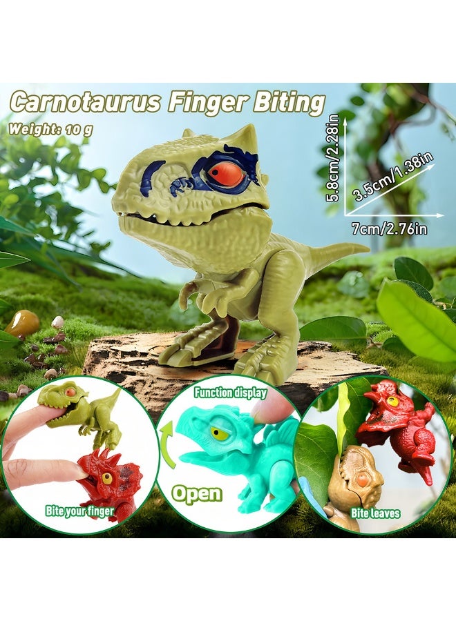 NIBEMINENT Fun Finger-Biting Dinosaur Toy - T-Rex and Various Poseable Dinosaurs