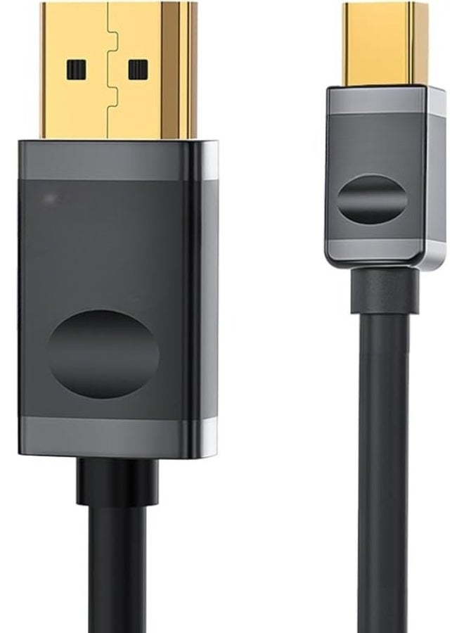 4K Mini DisplayPort to DisplayPort Cable – 1.5M High-Speed Video Cable for Monitors, PCs, Laptops – Ultra HD Display Support