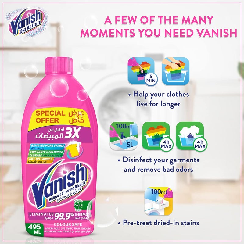 Vanish Fabric Stain Remover Liquid - 495 ml - view 5