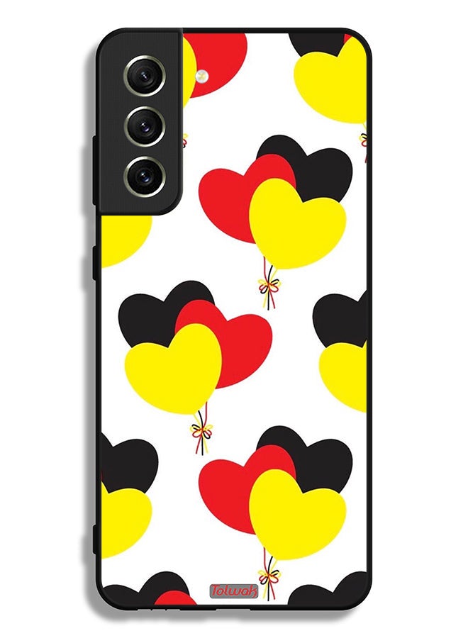 Tolwak Samsung Galaxy S21 FE 5G Protective Case Cover Three Hearts Bunch - Image 3