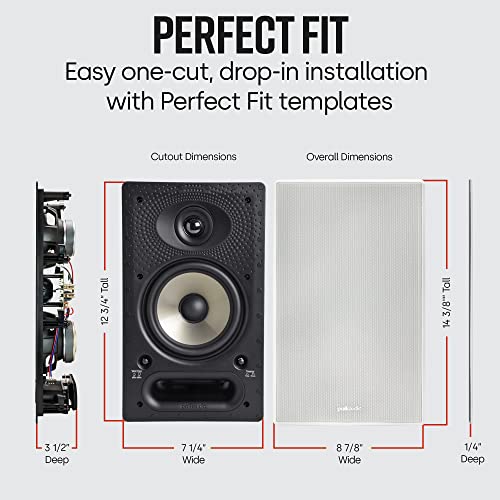 Polk Audio 65-RT in-Wall Speaker (1) 6.5" Driver - The Vanishing Series with Premium Sound | Power Port & Paintable Grille White - Image 3