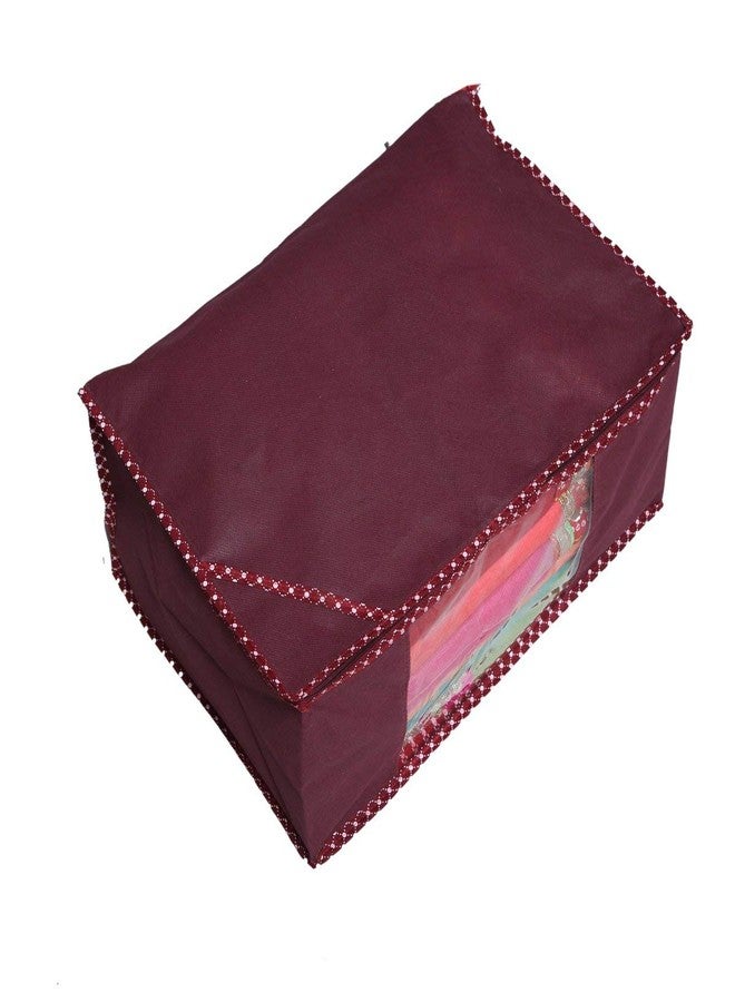 Shopocus Non-Woven Saree Cover/Bag with Zip for storage 2 Pcs Set (Maroon) 9 Inches - Image 5