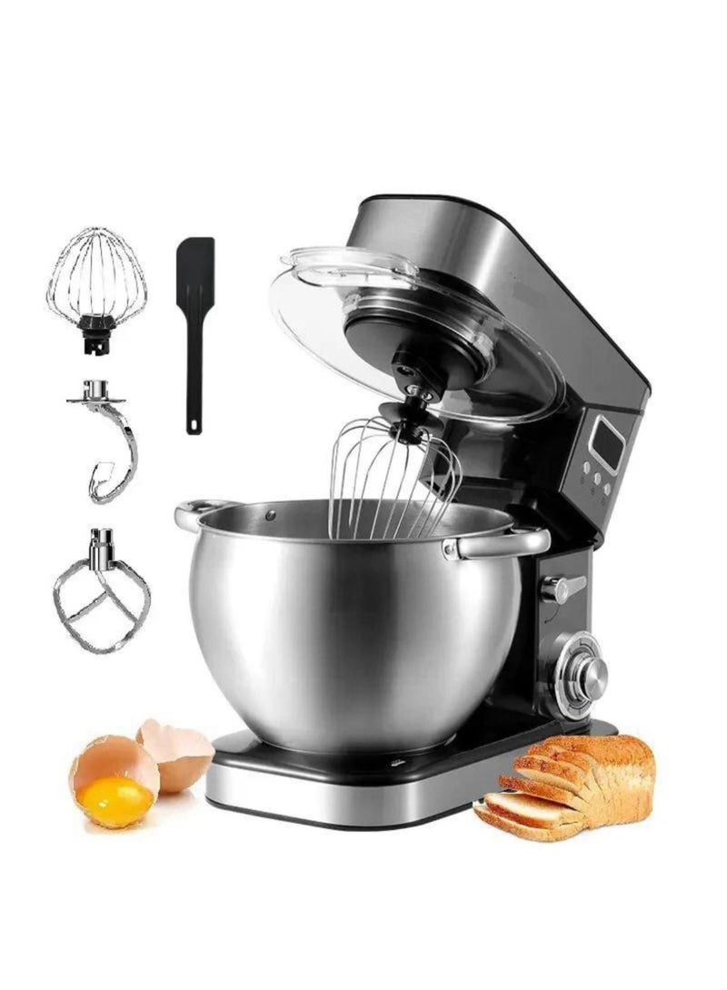 10L Electric Kitchen Stand Mixer with Digital Control – 6 Speed Dough Kneader, Cake Mixer, 304 Stainless Steel Bowl & Baking Attachments - Image 1