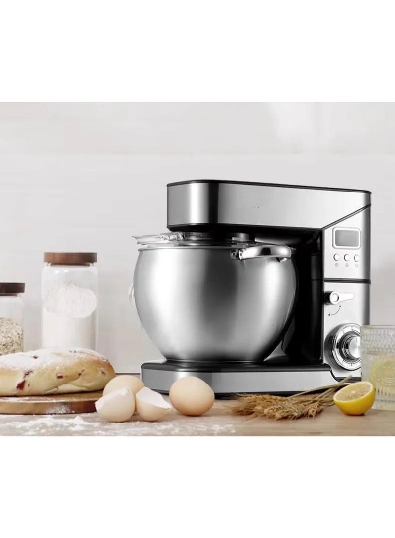 10L Electric Kitchen Stand Mixer with Digital Control – 6 Speed Dough Kneader, Cake Mixer, 304 Stainless Steel Bowl & Baking Attachments - Image 2