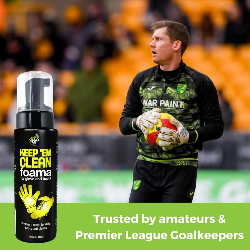 gloveglu غسول قفازات Keep 'Em Clean Foama لقفازات حراس المرمى وأحذية كرة القدم، 200 مل - Image 4