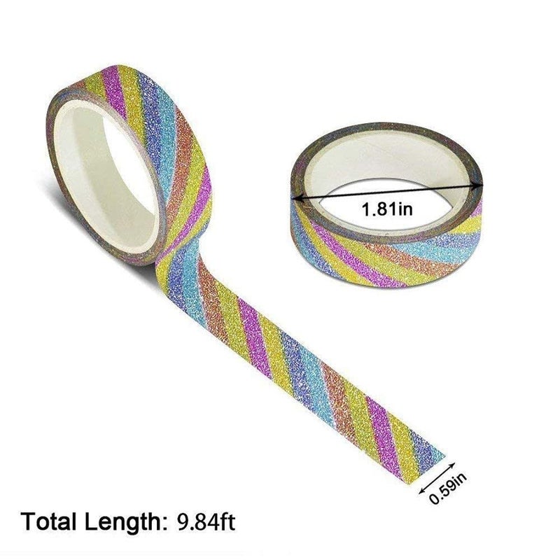 Diy Crafts CT-DIY-HI-27188 Washi Tape Set of 30 Rolls Multi - Purpose Masking Tape Great for Diy Decor, Pack of 30 Roll, # 1 (Multicolor) - Image 3