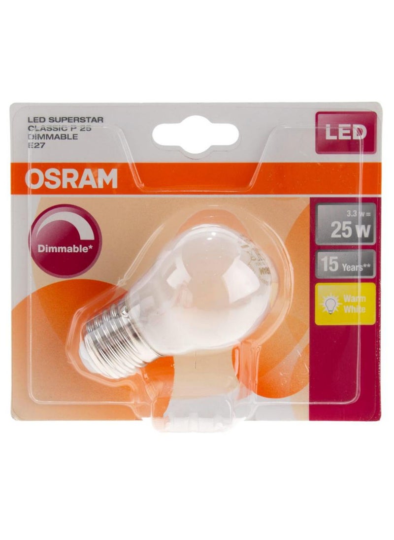 Osram - Osram E27 LED Class P 25 Bulb 3.3W Warm White - Image 1