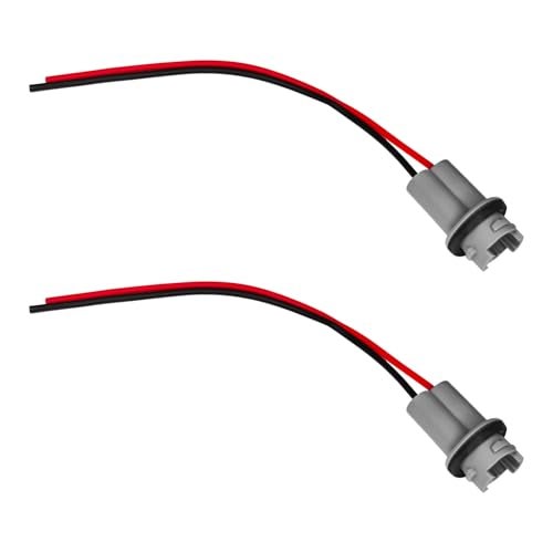 HHZL 2PCS Turn Signal Socket Tail Light Harness T13 T15 T10 194 Brake Side Marker Light Socket License Plate Harness Pigtail Bulb Adapter for GM Chevrolet Grey - Image 1