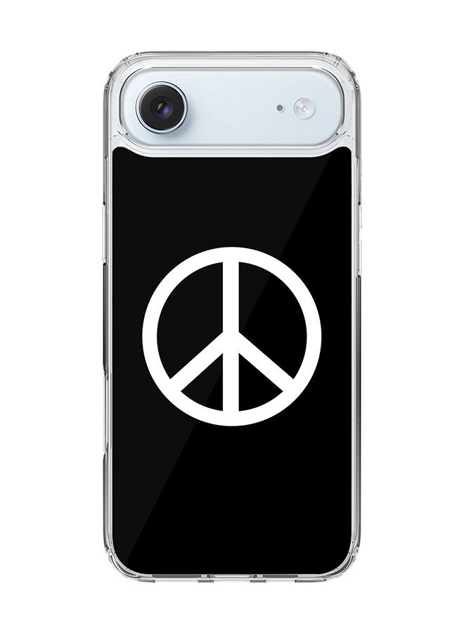 Stylizedd Classic Clear MagSafe Case for iPhone 17 Air , Hybrid Soft Case Flexible Edges Anti Drop TPU PC Gel Thin Transparent Cover [ Designed for iPhone 17 Air ] - Peace Sign